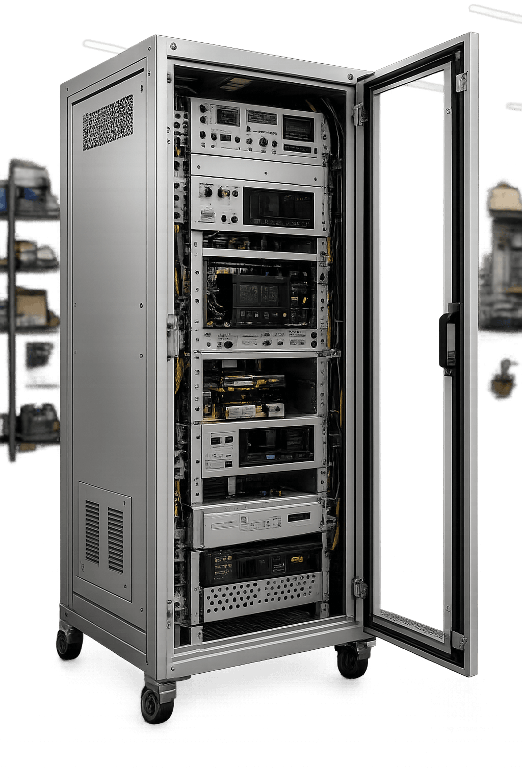Custom engineering racks and metal enclosures manufactured by Focus Engineering